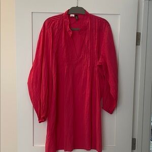 Lauren by Ralph Lauren, Vibrant PinkTunic Blouse, 100% Cotton, L